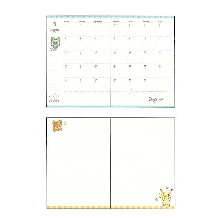 Stationery Character Planner 2026 Monthly B6 Collection S2959305 Sun-Star Pokémon