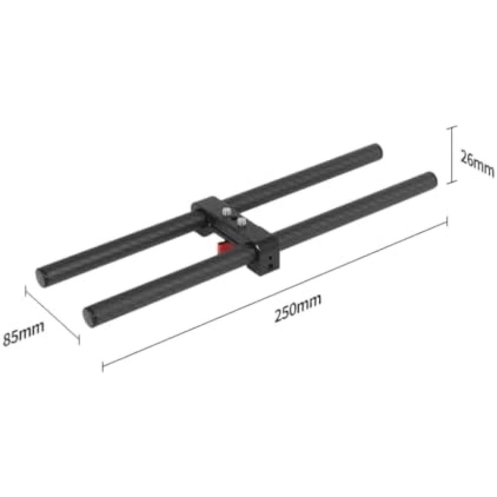 15mm Dual-Hole Tube Clamp Camera Mount For DSLR Cameras With Quick-Release Knob And Photography Slide Rail Support