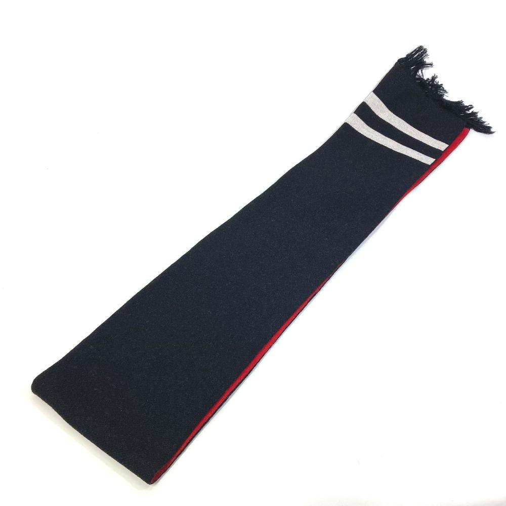 Gucci BE LOVED Logo Scarf Fringe Scarf Wool Black/Red