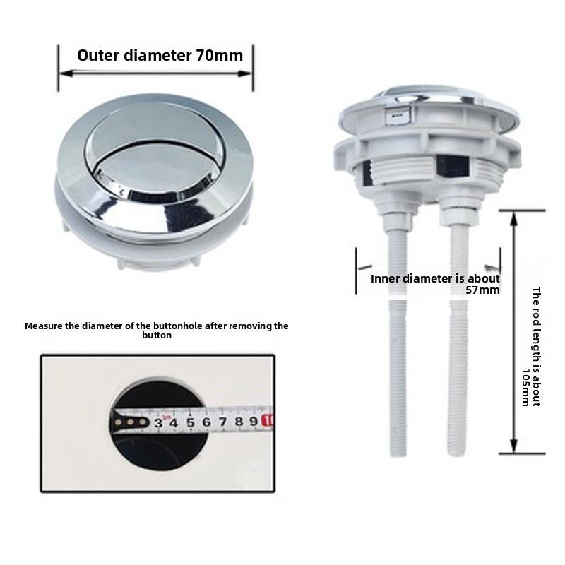 48/58/38mm Toilet Seat Tank Valve Dual-button Bathroom Accessory Universal Dual-flush Toilet Button Push-button Flush Button