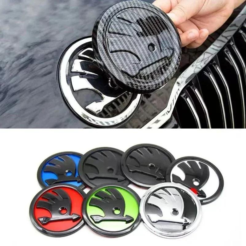 2025 Horké 80MM 90MM Znak Auto Přední Kapota Znak Zadní Víko Kufru Samolepka Pro Skoda Octavia Rapid Kodiaq Karoq Fabia Kamiq Superb Deriva