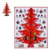Holz Weihnachtsbaum Dekorationen Set, Kleines DIY Feiertags Tischdeko Set für Haus Party Display