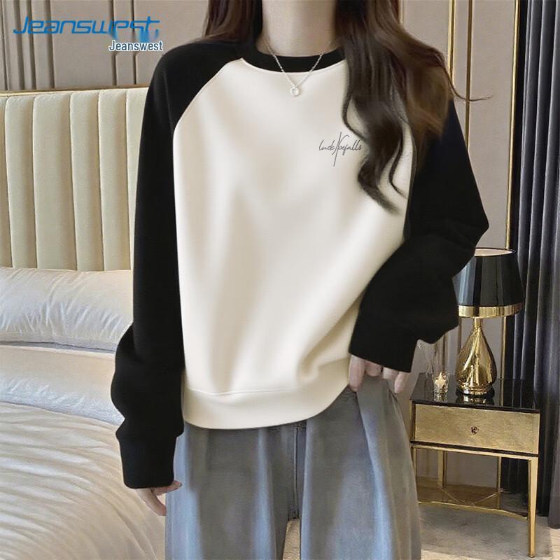 Jeanswest Women s Loose Fit Graphic Color Block Sweatshirt XL