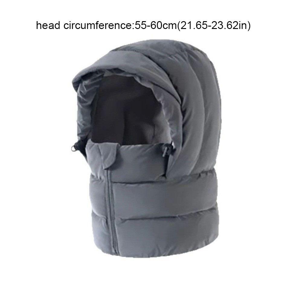 Keep Warm 3-in-1 Winter Cycling Hat Windproof Head Cover Warm Scarf Face Mask Cold Resistant Neck Protection Lei Feng Hat Men
