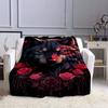 1pc Cozy Wolf Print Blanket Flannel Blanket For Sofa, Bed, Travel, Camping, Living Room, Office, Couch, Chair