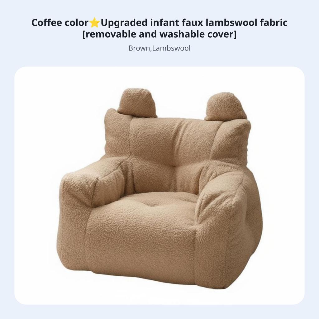 Creature Character Sofa Mini Size Upholstered childs' Club Chair Cute Design Soft and Comfortable for Infants, Boys, Bedroom