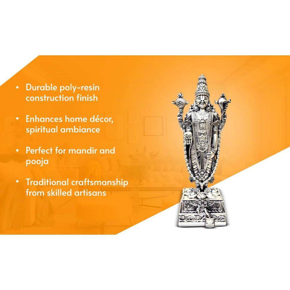 Lord Tirupati Balaji Idol with Garuda Murti for Mandir Pooja Room Lord Vishnu Shree Venkateswara Swamy Srinivasa Statue God Balaji Home Decor