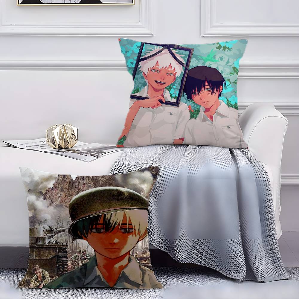 Healing Animation The Helpful Fox Senko-san-Anime Pillow Case Anti-dustmite Pillowcase Invisible Zipper Silky Short Plush Sofa