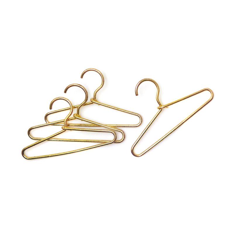 4pcs 1:12 Miniature Dollhouse Clothing Hangers Bedroom Wardrobe Accessories Gift