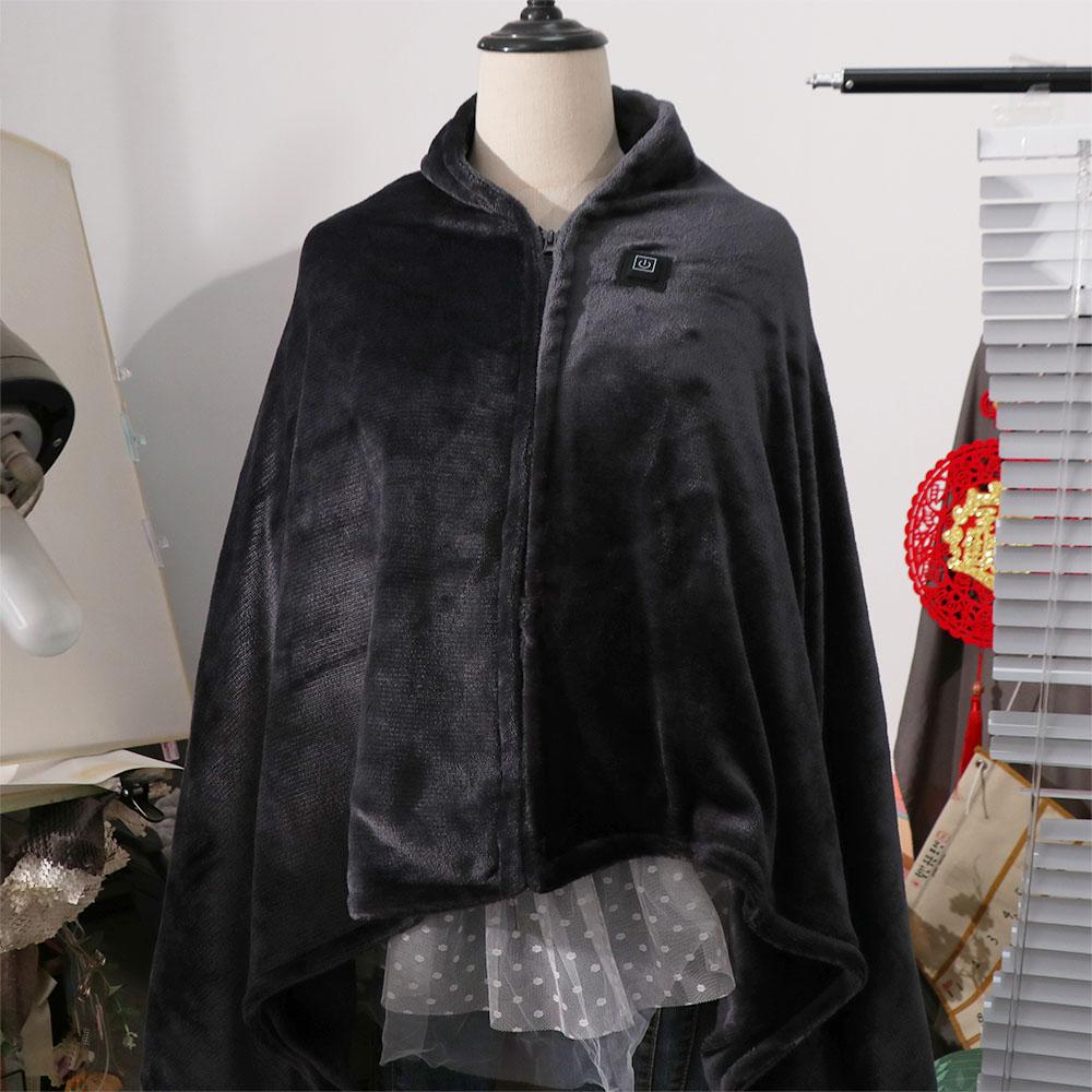Coral Velvet Heating Blanket 3 Heated Level Electric Blanket USB Heating Shawl Body Warming