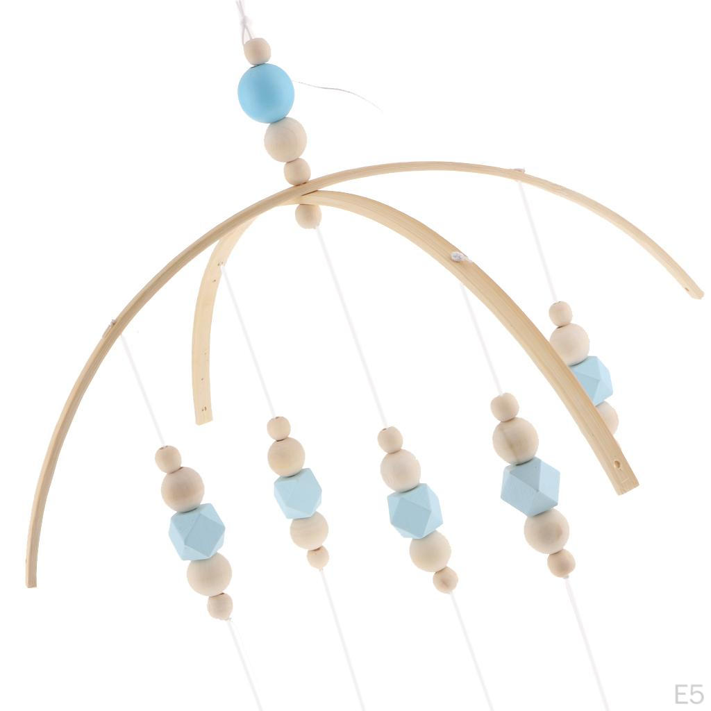 Baby Kids Crib Mobile Bed Bell Toys Wooden Wind Chimes Hanging Room Decor
