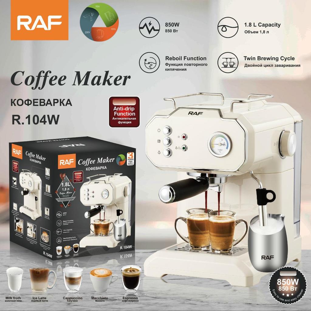 European/Australian Standard Semi-Automatic Coffee Machine with High-Pressure Extraction and Steam Milk Frothing