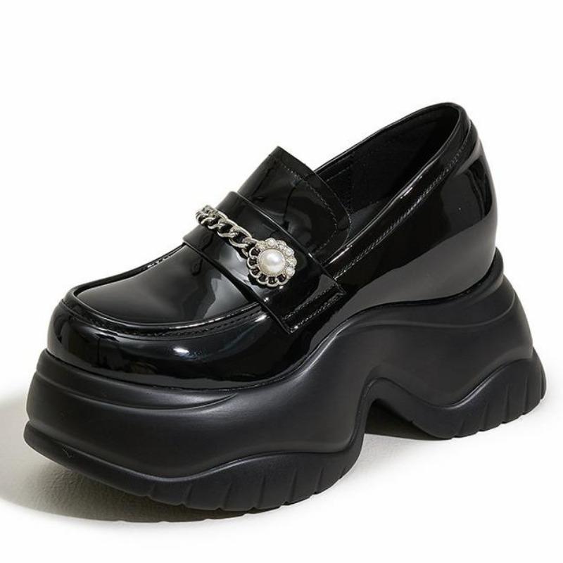 

Мода 9см Новая Микрофибра Кожа Летний Высокий Бренд Весна Осень Платформа Танкетка Женские Массивные Кроссовки Туфли-лодочки Модные Туфли 39 чёрный