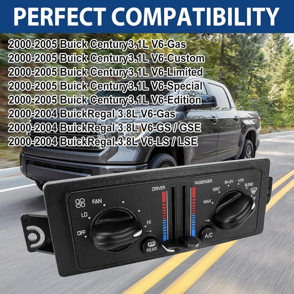 Compatible Buick Century/Regal AC Heater Control Switch 599-199 10308120