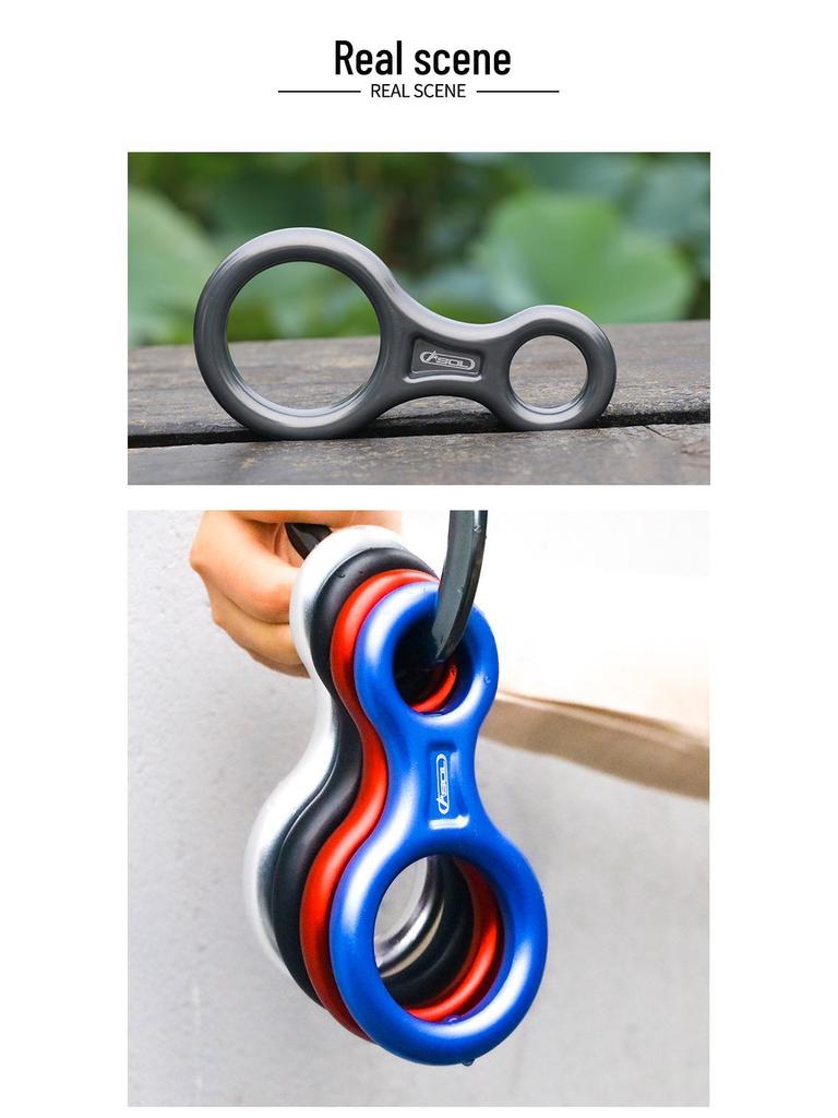 Aluminum Alloy Figure 8 Descender Belay Device - Lightweight & Durable for Fast Outdoor Descent
