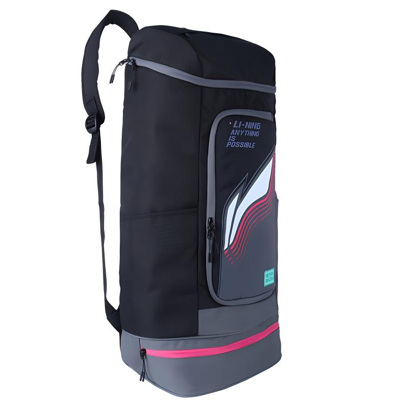 

Li-Ning Large Capacity Durable Fabric Gym Bag Unisex bags ABSS079 Black White Green