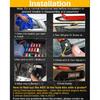 LED Tail Light 9.25in Trailer Turn Signal Rear Lamp Streamer Follow Amber Start Scan Red Brake Stop Reverse Safety Indicator DRL Lights for Pickup