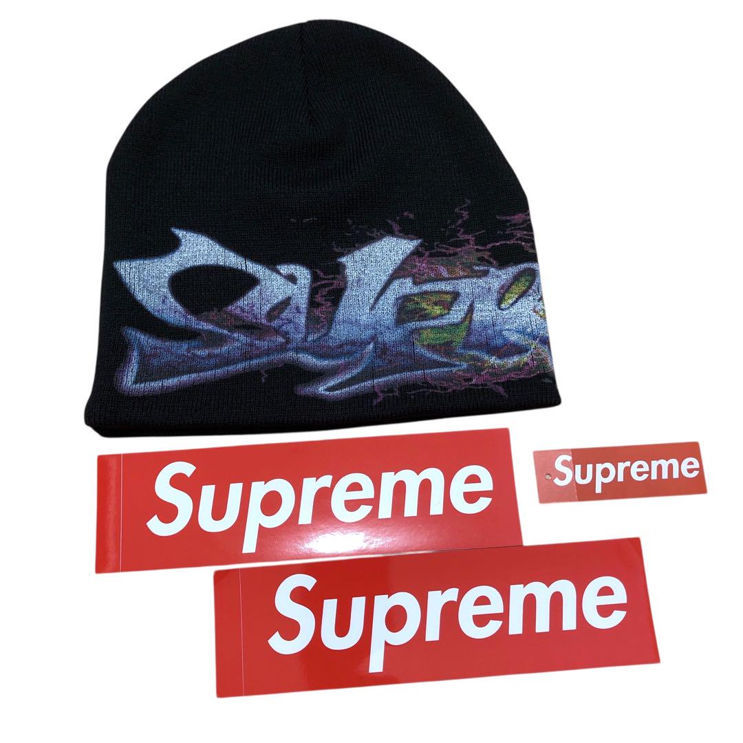 

[Б/У] Шапка бини Supreme с биркой черная
