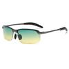 New Change Color Photochromic Sunglasses Day Night Vision Metal Frame Dimming Glasses Alloy Half Frame Eyewear Day Use