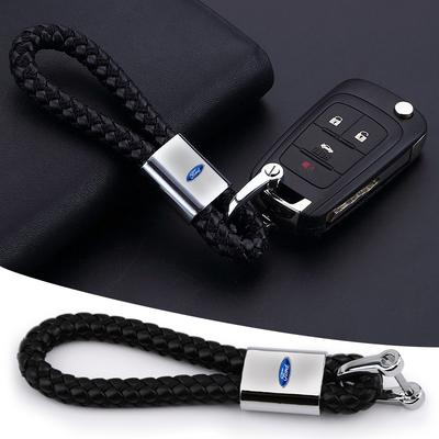 1pc Metal Car Key Chain Key Ring Key Lanyard Car Emblem Styling For Focus 2 3 MK2 MK3 Fiesta Mondeo Kuga Ecosport C-Max Auto Accessories