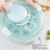 5L Manual Vegetable Washer Spinner, Large Lettuce Dryer, Mixer for Vegetables, Herbs, Berries, and Fruits, with Non-Slip Base