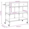 VidaXL Chariot de Cuisine, Étagère avec Roues, Chariot de Service, Meuble de Rangement Salon Salle de Bain Intérieur, Chêne 842378