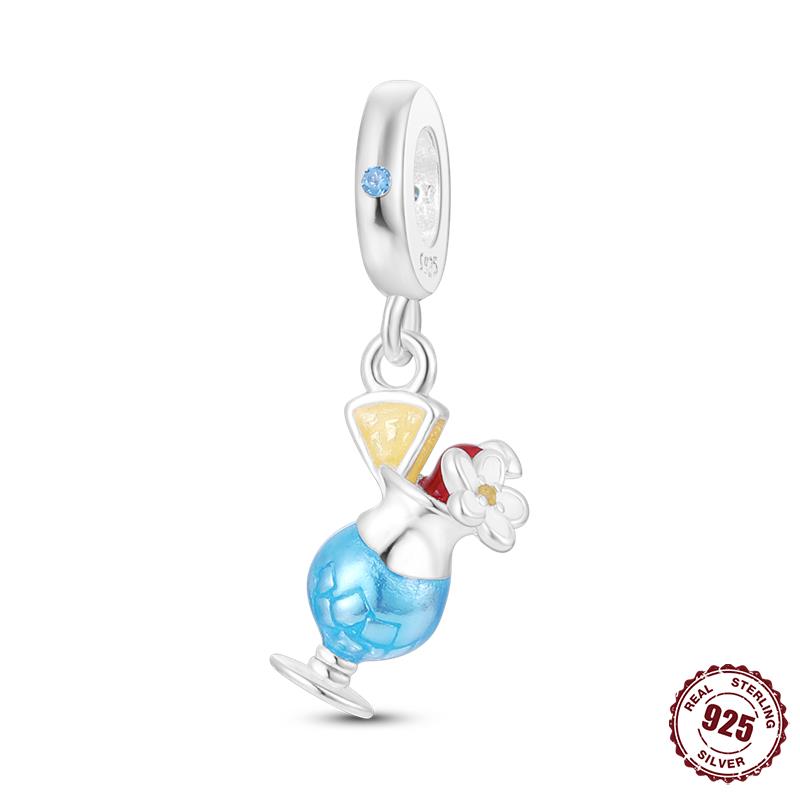 Panpoki 33 Style Copper Charms Travel Series Pendant Beads Fit Fine Bracelets & Bangles Diy Women Jewelry