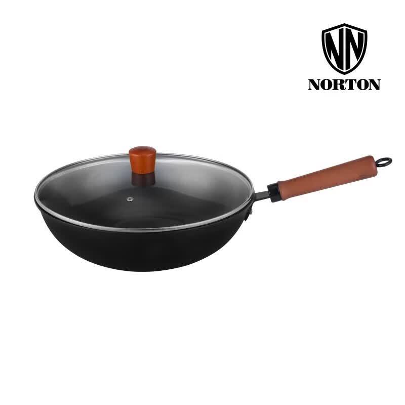 NORTON 32cm Refined Iron Frying Wok