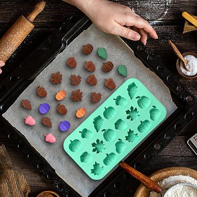 Herbst Silikon Backformen Süßigkeiten Schokolade Fondant Antihaft Kuchen Dekorationswerkzeuge Thanksgiving Ahornblätter Kürbisform
