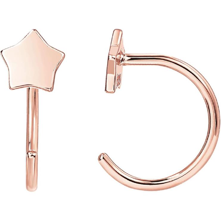 PAVOI 925 Sterling Silver Huggie Half Hoop Earrings | Hypoallergenic Minimalist Tiny Cartilage Earring