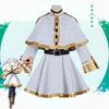 Sousou No Frieren Cosplay Kostüm Perücke Schuhe Anime Zauberer Kleid Elfenohr Halloween Party Charistmas für Frauen Mädchen