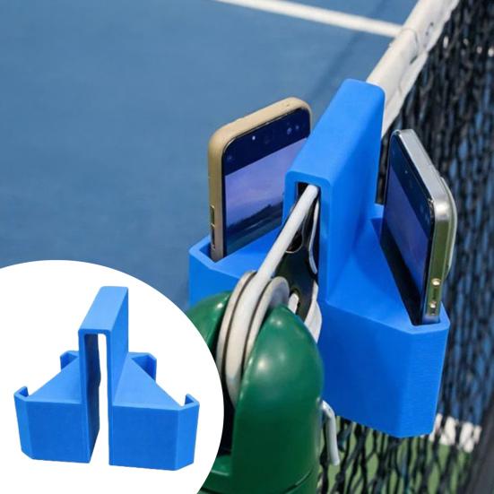 Tennis Camera Mount Dual Perspective Phone Action Camera Holder with Clip 3D Printed Tennis Net Mount for Match Recording Training Analysis