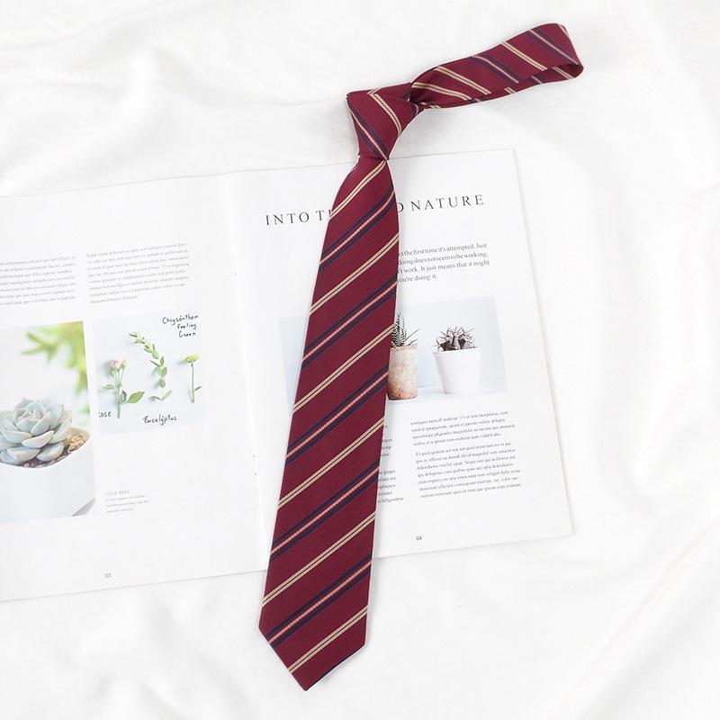 Lemon Sea Salt Plaid School Uniform Tie - Handmade Japanese Academy Style for Men & Women