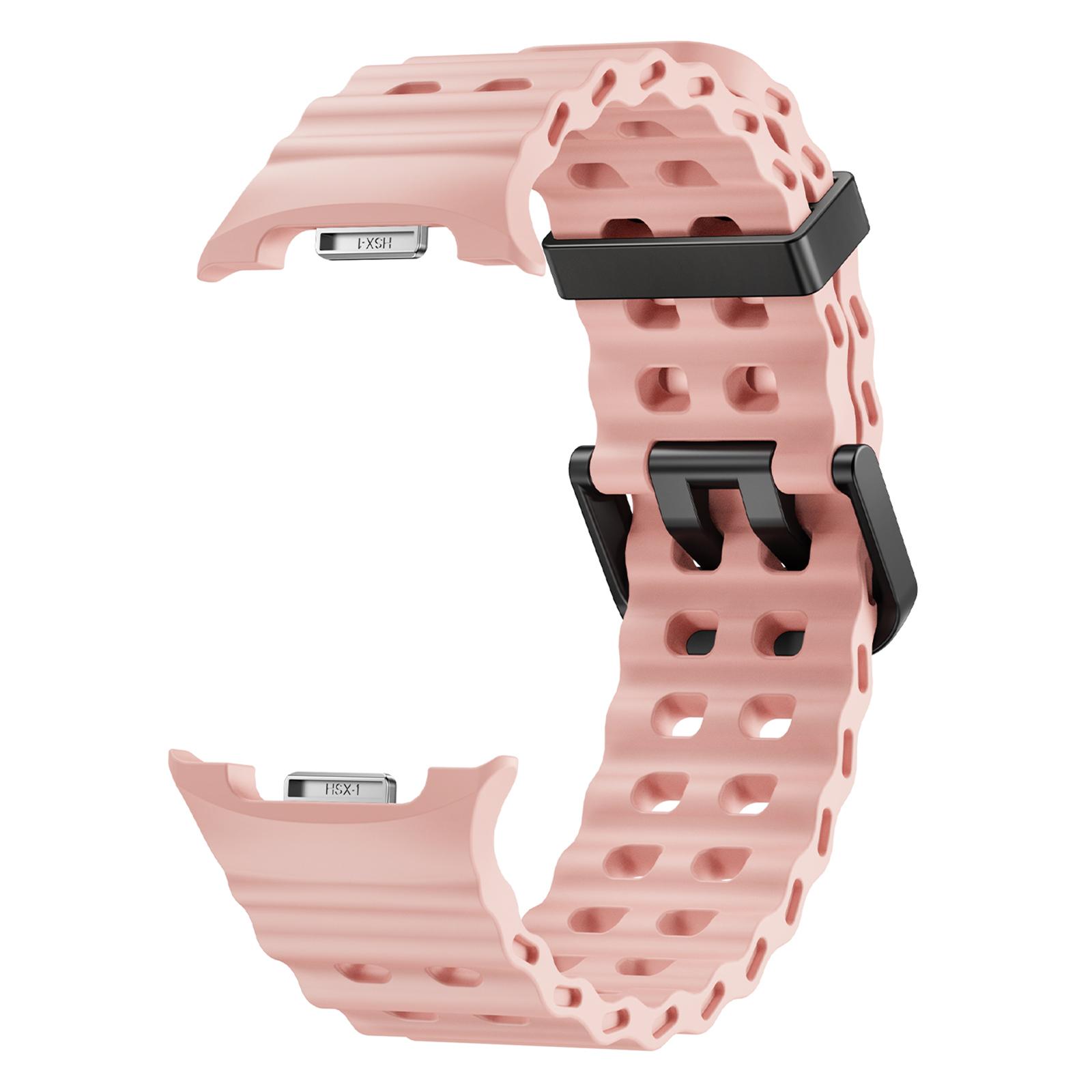 

Silicone Band for Samsung Galaxy Watch8 44mm/40mm/Watch8 Classic 46mm Solid Color Quick Release Watch Strap Pink