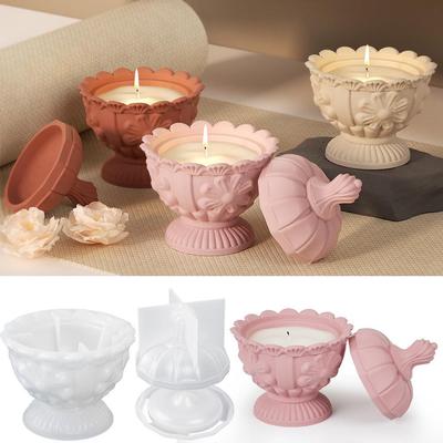 Poppy Crystal Epoxy Resin Silicone Mold for DIY Embossed Flower Pots & Candle Cups