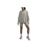 Nike Sportswear Phoenix Fleece Swoosh Comfortable Crew Neck Long Sleeve Sweatshirt Women Sweatshirt Light-Mineral-Brown Sail FZ4271-104