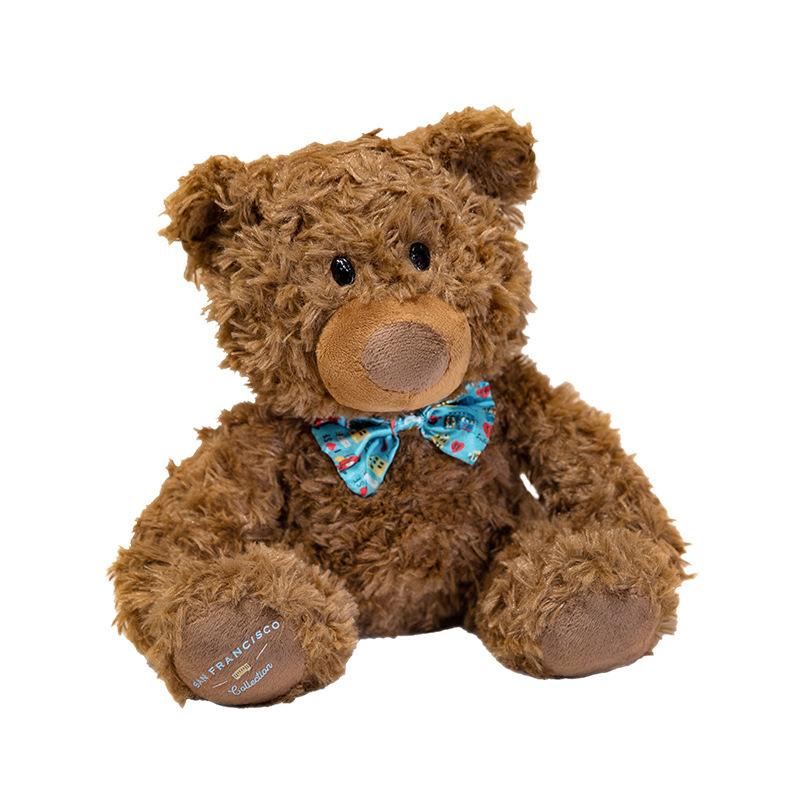 Niedlicher Teddybär mit Fliege, Plüschtier, Bär zum Umarmen, Bärpuppe, Kinderbegleiter, Beruhigungspuppe