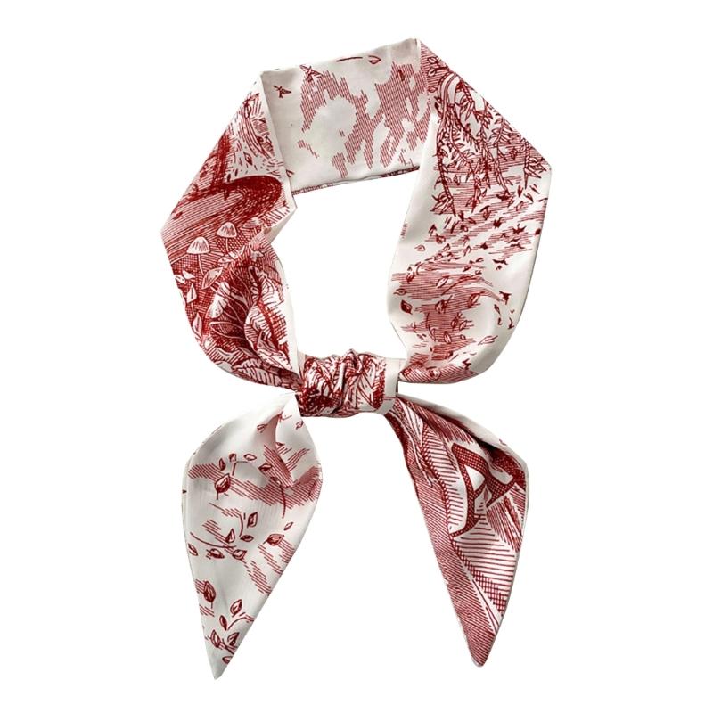 

Letter Scarf Skinny Scarf Hairband Hair Ribbon Women Hair Scarf Scrunchies Satin French Elegant Long Hair Band Girls