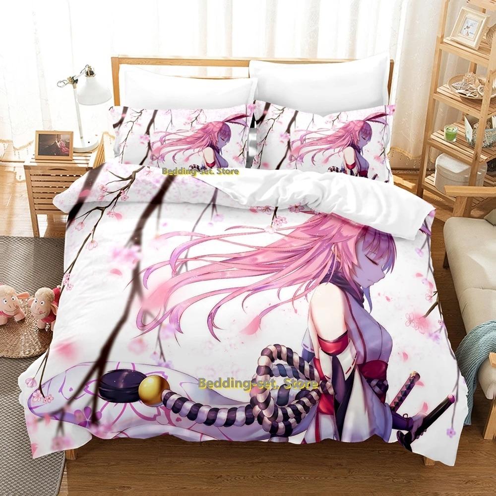 SkinFriendly Cozy Single Twin Full Queen King Benghuai Xueyuan Size Bed Adult Kid Bedroom Duvetcover Sets 3D Anime Quilt