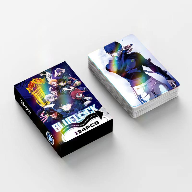 124pcs/set Anime Blue Lock Lomo Card Stickers with Postcards Message Photo Gift Fan Game Collection Card
