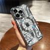 For iPhone 15 Pro Max Luxury Plating Magsafe Magnetic Mechanical Pattern Phone Case For iPhone 11 12 13 14 Plus Protective Cover