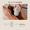 Satechi OntheGo Bluetooth Mouse with Connects to Up to 3 Compact and Portable Wireless Mouse for and Tablets Sand USB-C Rechargeable, Devices,