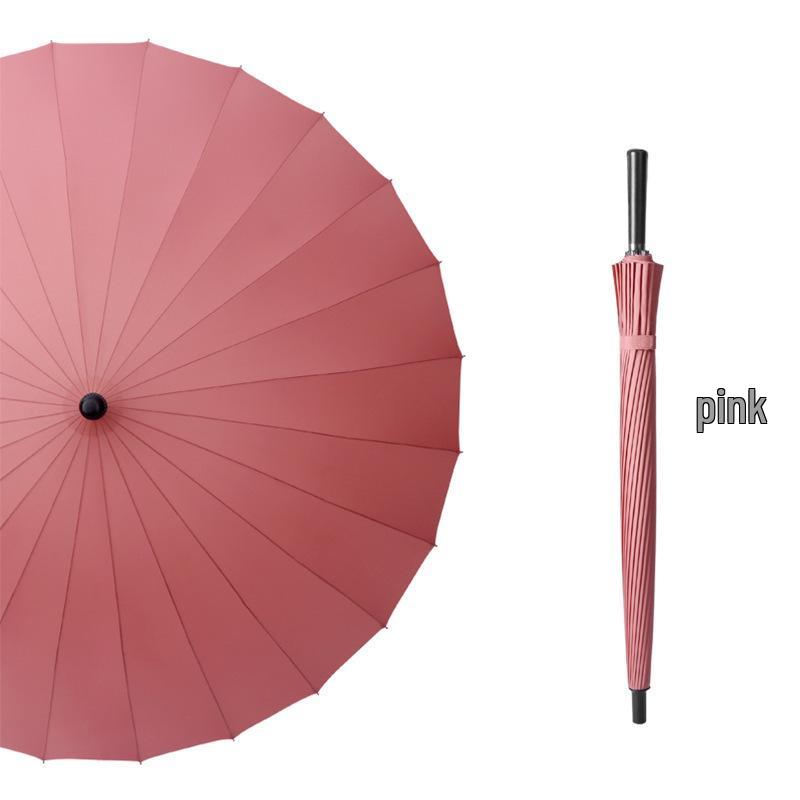 24-Rib Windproof Extra-Large Automatic Umbrella, Long Handle, for Men and Women, Customizable Logo