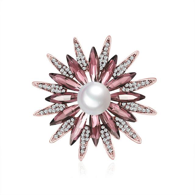 

Брошь Кристалл Снежинка Корсаж Женская Высококачественная мода Невыцветающий Шелковый шарф Пряжка Жемчужина Маленькая Ароматная Брошь фиолетовый