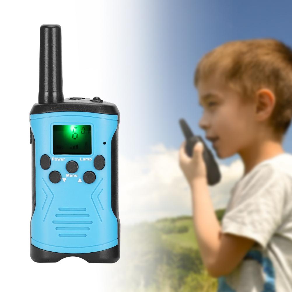 T50 2 PCS Children"s Walkie Talkie Outdoor  Interphone Walky Talky Toy 3KM(Blue )