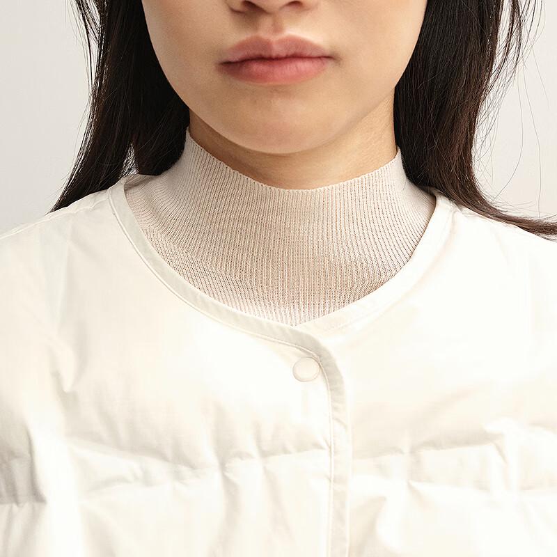 LESS 2025 Winter H-Shape Collarless Goose Down Jacket