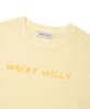 WACKY WILLY Women'S Pigment Semi-Crop Short Sleeve T-Shirt Yellow