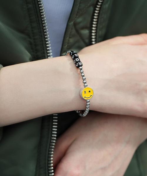 Bonbeau Champ Smile Initial Surgical Bracelet Smile Charm Initial Surgical Ball Bracelet