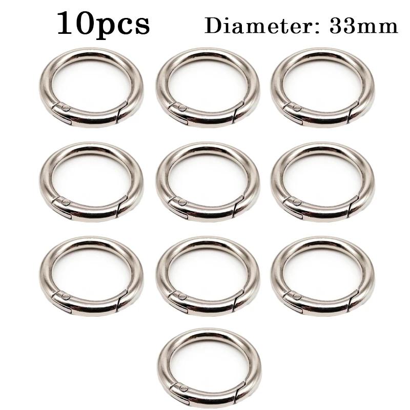O-ring Fjäderlås Metall Öppningsbar Karbinhake Nyckelring Ringar Väskklämmor Krok Hundkedjespännen Anslutning För DIY Smycken