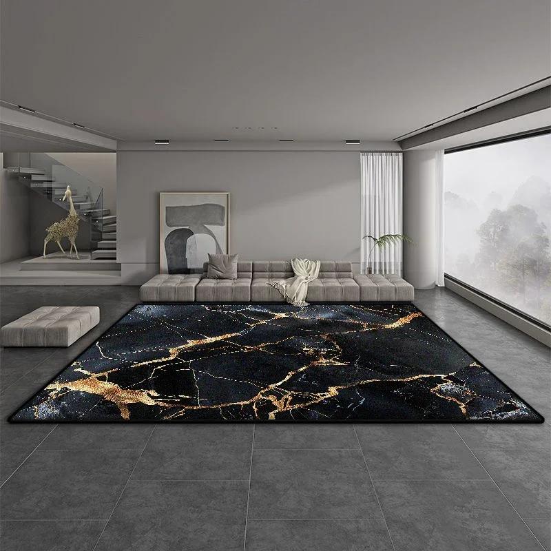

Marble Look Area Rug – Luxury Style Non-Slip Living Room Carpet, Soft Plush Floor Mat for Bedroom Sofa Decor 60*90cm